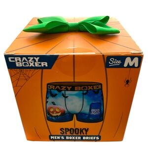 Crazy Boxer BUD LIGHT Men's Boxer Briefs - Spooky Design SIZE Medium
